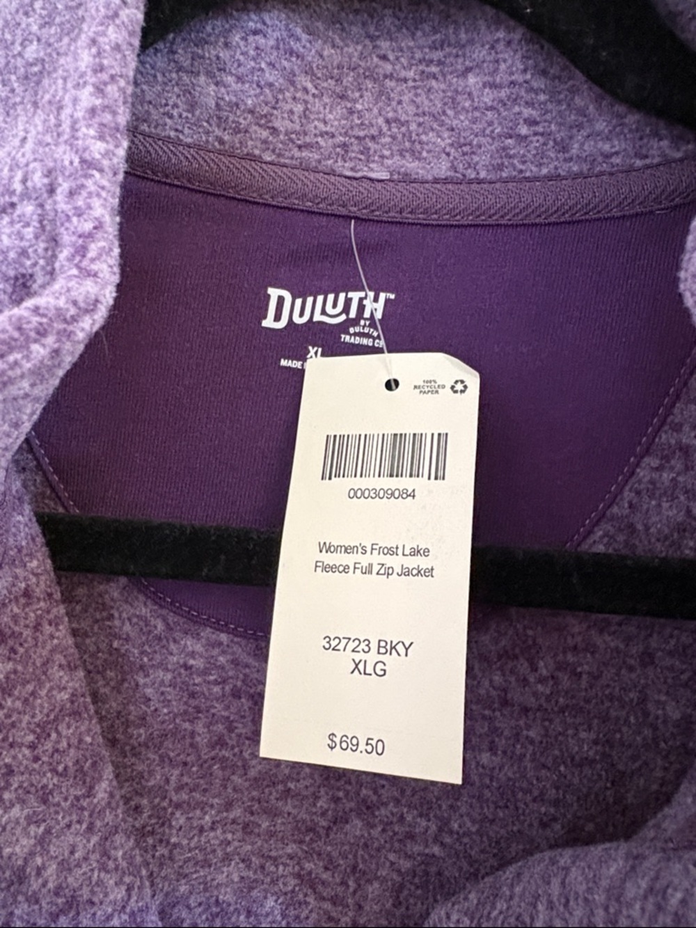 Duluth Trading Co Heathered Lavender Full-Zip Utility Jacket - Picture 2 of 4
